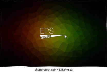 Multicolor dark red, green geometric rumpled triangular low poly origami style gradient illustration graphic background. Vector polygonal design for your business.