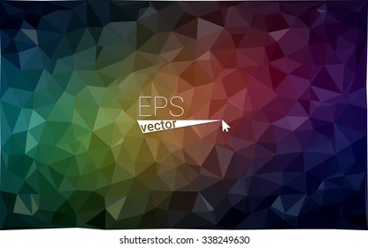 Multicolor dark red, green geometric rumpled triangular low poly origami style gradient illustration graphic background. Vector polygonal design for your business.