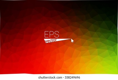 Multicolor dark red, green geometric rumpled triangular low poly origami style gradient illustration graphic background. Vector polygonal design for your business.