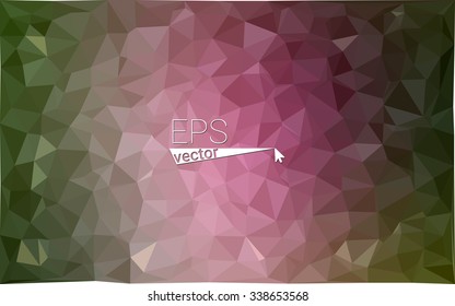 Multicolor dark red, green geometric rumpled triangular low poly origami style gradient illustration graphic background. Vector polygonal design for your business.
