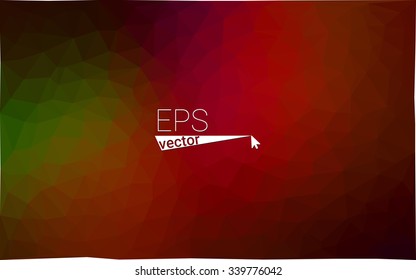 Multicolor dark red, green geometric rumpled triangular low poly origami style gradient illustration graphic background. Vector polygonal design for your business.