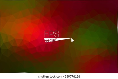 Multicolor dark red, green geometric rumpled triangular low poly origami style gradient illustration graphic background. Vector polygonal design for your business.