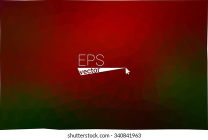 Multicolor dark red, green geometric rumpled triangular low poly origami style gradient illustration graphic background. Vector polygonal design for your business.
