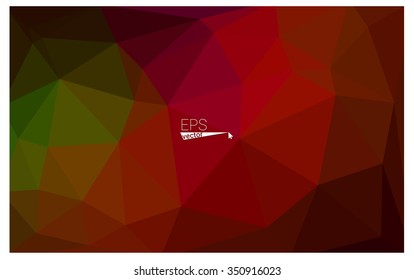 Multicolor dark red, green geometric rumpled triangular low poly origami style gradient illustration graphic background. Vector polygonal design for your business.