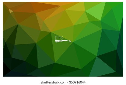 Multicolor dark red, green geometric rumpled triangular low poly origami style gradient illustration graphic background. Vector polygonal design for your business.