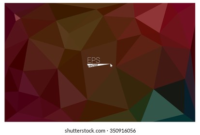 Multicolor dark red, green geometric rumpled triangular low poly origami style gradient illustration graphic background. Vector polygonal design for your business.