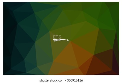 Multicolor dark red, green geometric rumpled triangular low poly origami style gradient illustration graphic background. Vector polygonal design for your business.
