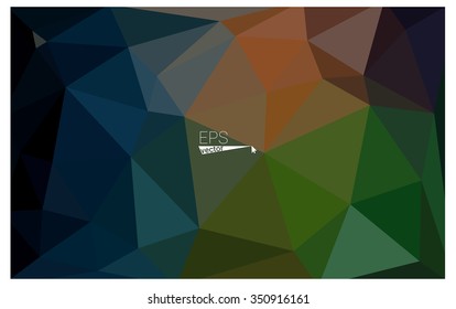 Multicolor dark red, green geometric rumpled triangular low poly origami style gradient illustration graphic background. Vector polygonal design for your business.
