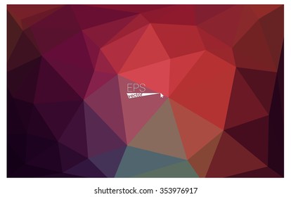 Multicolor dark red, green geometric rumpled triangular low poly origami style gradient illustration graphic background. Vector polygonal design for your business.