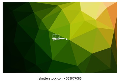 Multicolor dark red, green geometric rumpled triangular low poly origami style gradient illustration graphic background. Vector polygonal design for your business.