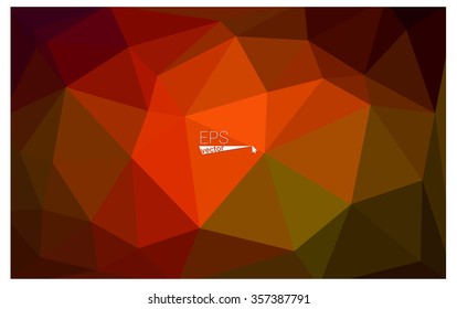 Multicolor dark red, green geometric rumpled triangular low poly origami style gradient illustration graphic background. Vector polygonal design for your business.