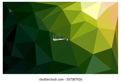 Multicolor dark red, green geometric rumpled triangular low poly origami style gradient illustration graphic background. Vector polygonal design for your business.