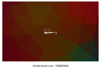 Multicolor dark red, green geometric rumpled triangular low poly origami style gradient illustration graphic background. Vector polygonal design for your business.