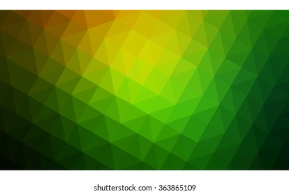 Multicolor dark red, green polygonal illustration, which consist of triangles. Geometric background in Origami style with gradient. Triangular design for your business in vector.