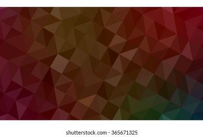 Multicolor dark red, green polygonal illustration, which consist of triangles. Geometric background in Origami style with gradient. Triangular design for your business.