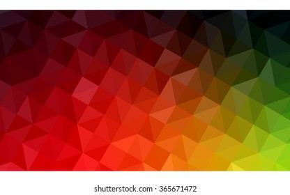 Multicolor dark red, green polygonal illustration, which consist of triangles. Geometric background in Origami style with gradient. Triangular design for your business.