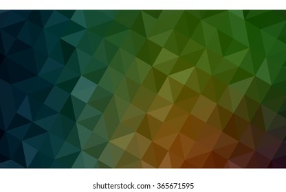 Multicolor dark red, green polygonal illustration, which consist of triangles. Geometric background in Origami style with gradient. Triangular design for your business.