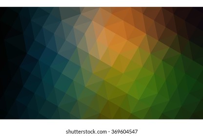 Multicolor dark red, green polygonal illustration, which consist of triangles. Geometric background in Origami style with gradient. Triangular design for your business.