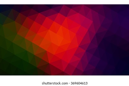 Multicolor dark red, green polygonal illustration, which consist of triangles. Geometric background in Origami style with gradient. Triangular design for your business.