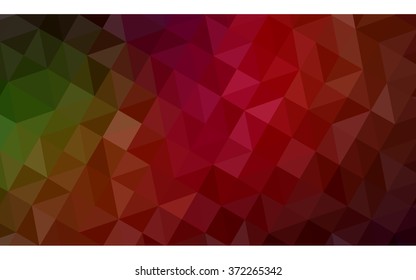 Multicolor dark red, green polygonal illustration, which consist of triangles. Geometric background in Origami style with gradient. Triangular design for your business.