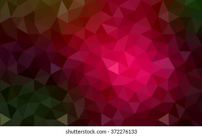 Multicolor dark red, green polygonal illustration, which consist of triangles. Geometric background in Origami style with gradient. Triangular design for your business.