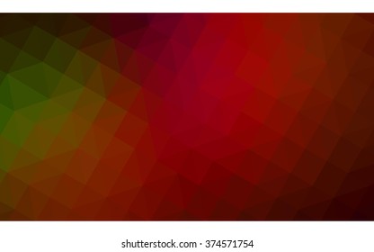 Multicolor dark red, green polygonal illustration, which consist of triangles. Geometric background in Origami style with gradient. Triangular design for your business.