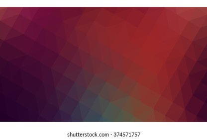 Multicolor dark red, green polygonal illustration, which consist of triangles. Geometric background in Origami style with gradient. Triangular design for your business.