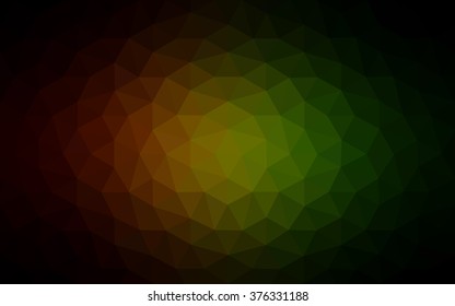 Multicolor dark red, green polygonal illustration, which consist of triangles. Geometric background in Origami style with gradient. Triangular design for your business.
