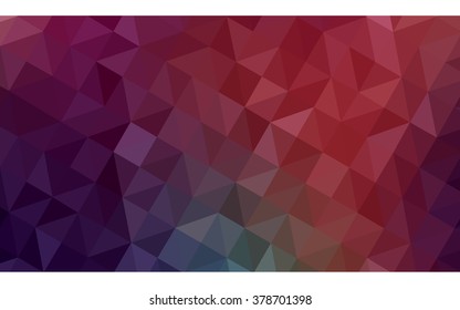 Multicolor dark red, green polygonal illustration, which consist of triangles. Geometric background in Origami style with gradient. Triangular design for your business.