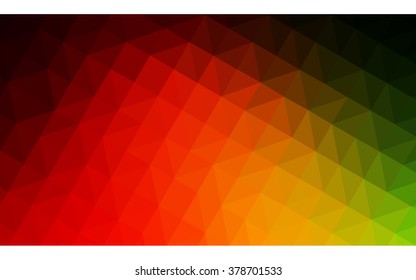 Multicolor dark red, green polygonal illustration, which consist of triangles. Geometric background in Origami style with gradient. Triangular design for your business.