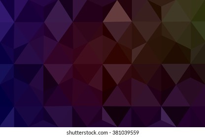 Multicolor dark red, green polygonal illustration, which consist of triangles. Geometric background in Origami style with gradient. Triangular design for your business.