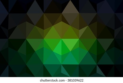Multicolor dark red, green polygonal illustration, which consist of triangles. Geometric background in Origami style with gradient. Triangular design for your business.