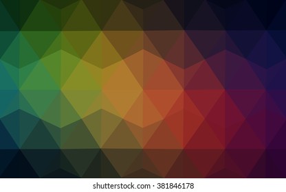 Multicolor dark red, green polygonal illustration, which consist of triangles. Geometric background in Origami style with gradient. Triangular design for your business.