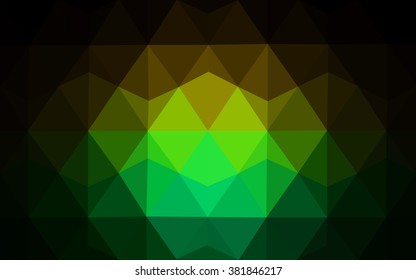 Multicolor dark red, green polygonal illustration, which consist of triangles. Geometric background in Origami style with gradient. Triangular design for your business.