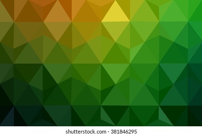 Multicolor dark red, green polygonal illustration, which consist of triangles. Geometric background in Origami style with gradient. Triangular design for your business.