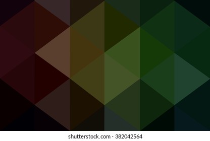 Multicolor dark red, green polygonal illustration, which consist of triangles. Geometric background in Origami style with gradient. Triangular design for your business.