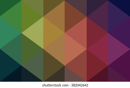 Multicolor dark red, green polygonal illustration, which consist of triangles. Geometric background in Origami style with gradient. Triangular design for your business.