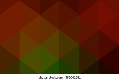 Multicolor dark red, green polygonal illustration, which consist of triangles. Geometric background in Origami style with gradient. Triangular design for your business.