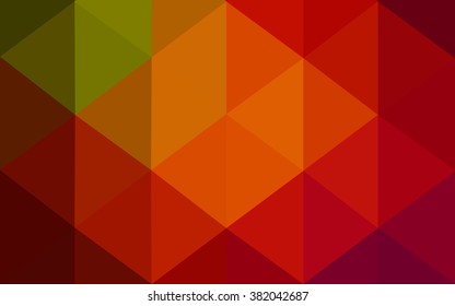 Multicolor dark red, green polygonal illustration, which consist of triangles. Geometric background in Origami style with gradient. Triangular design for your business.