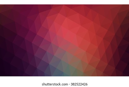 Multicolor dark red, green polygonal illustration, which consist of triangles. Geometric background in Origami style with gradient. Triangular design for your business.
