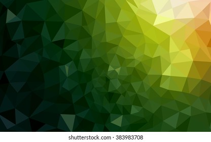 Multicolor dark red, green polygonal illustration, which consist of triangles. Geometric background in Origami style with gradient. Triangular design for your business.