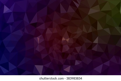 Multicolor dark red, green polygonal illustration, which consist of triangles. Geometric background in Origami style with gradient. Triangular design for your business.