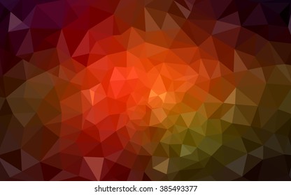 Multicolor dark red, green polygonal illustration, which consist of triangles. Geometric background in Origami style with gradient. Triangular design for your business.