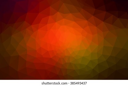 Multicolor dark red, green polygonal illustration, which consist of triangles. Geometric background in Origami style with gradient. Triangular design for your business.