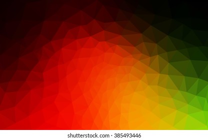 Multicolor dark red, green polygonal illustration, which consist of triangles. Geometric background in Origami style with gradient. Triangular design for your business.