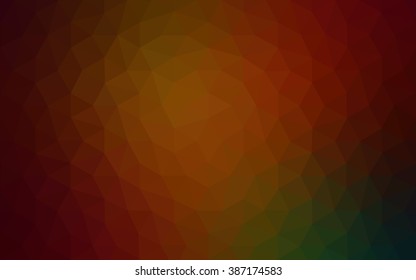 Multicolor dark red, green polygonal illustration, which consist of triangles. Geometric background in Origami style with gradient. Triangular design for your business.