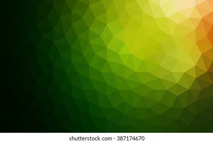 Multicolor dark red, green polygonal illustration, which consist of triangles. Geometric background in Origami style with gradient. Triangular design for your business.