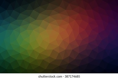 Multicolor dark red, green polygonal illustration, which consist of triangles. Geometric background in Origami style with gradient. Triangular design for your business.