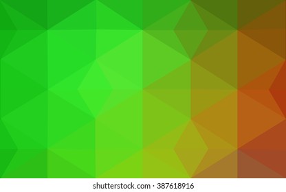 Multicolor dark red, green polygonal illustration, which consist of triangles. Geometric background in Origami style with gradient. Triangular design for your business.