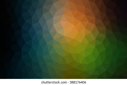 Multicolor dark red, green polygonal illustration, which consist of triangles. Geometric background in Origami style with gradient. Triangular design for your business.